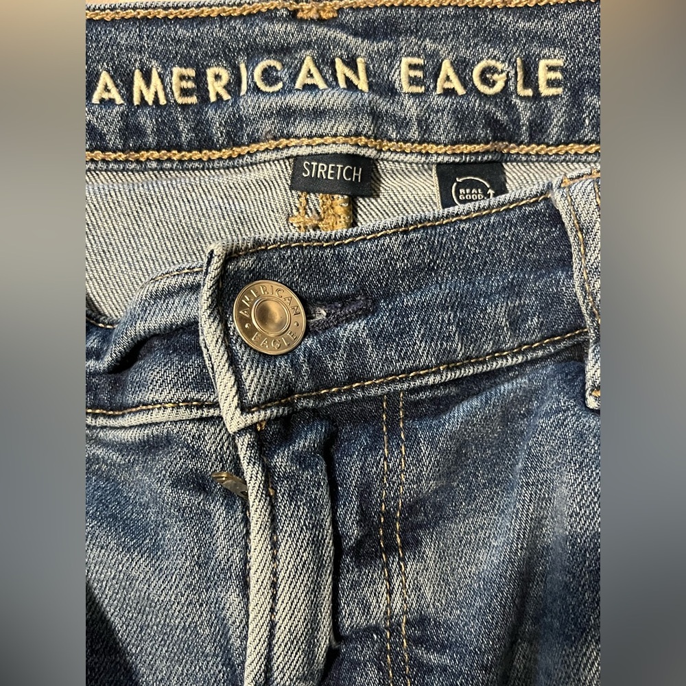 American Eagle Outfitters Super High Rise Baggy Straight Cargo Jeans - Picture 9 of 10